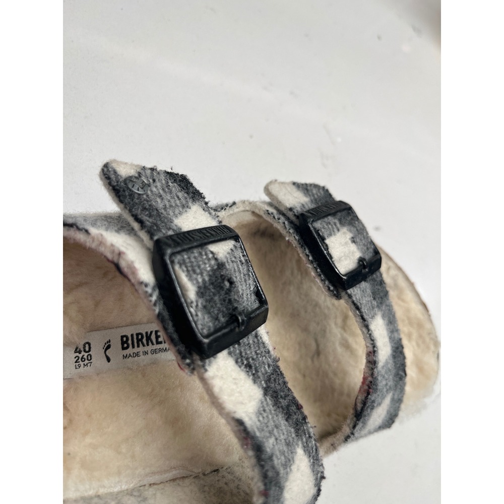 BIRKENSTOCK‎ Arizona Rivet Shearling  Sandals Plaid Fall Winter Size 9 - Picture 8 of 8